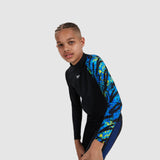 Speedo Eco EnduraFlex Junior (Aged 6-14) Printed Long Sleeve Rash Top