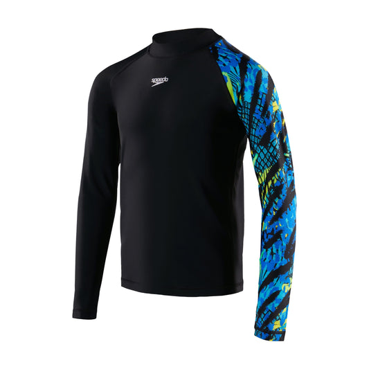 Speedo Eco EnduraFlex Junior (Aged 6-14) Printed Long Sleeve Rash Top