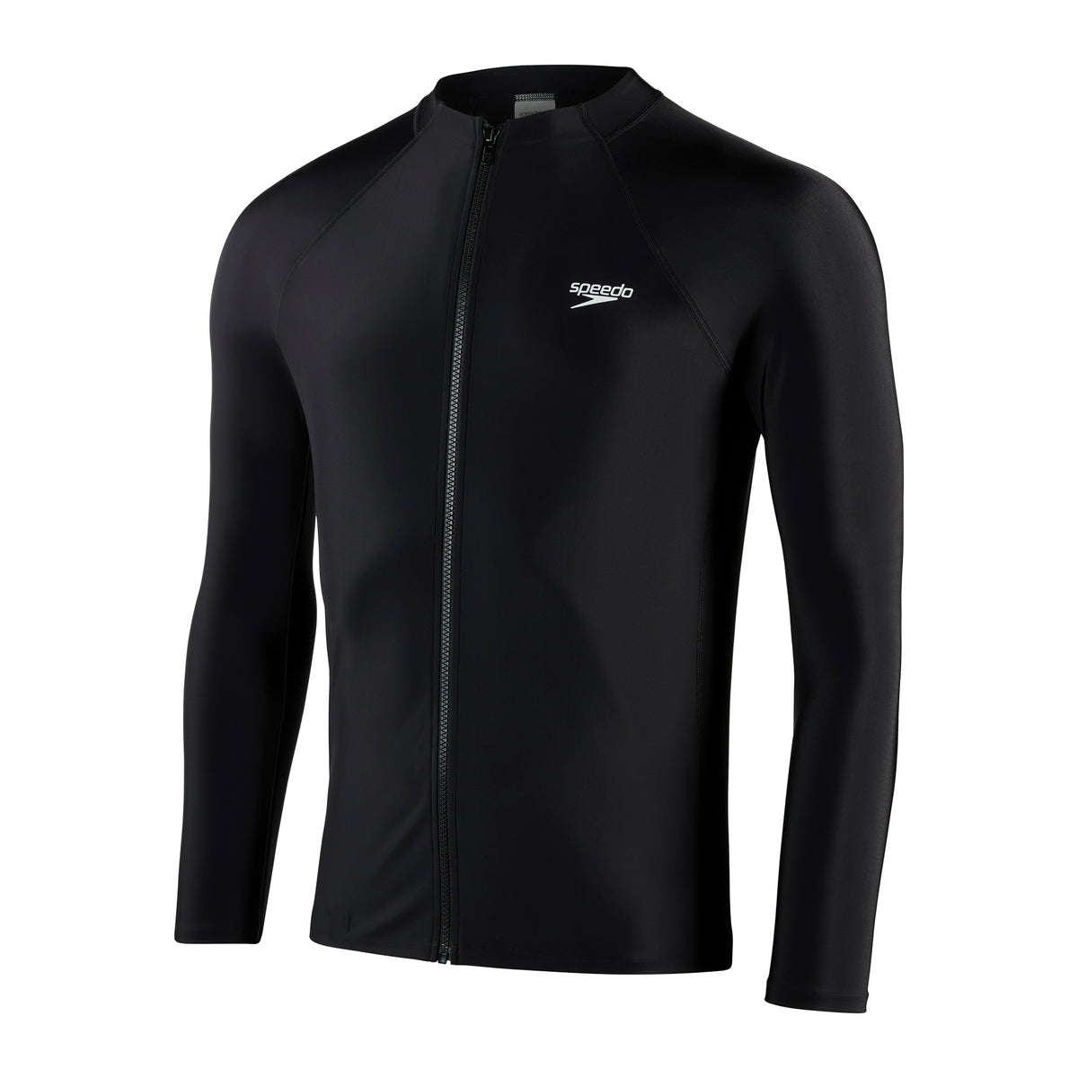 Speedo Eco EnduraBrite Men's Essential Zip Front Long Sleeve Rash Top