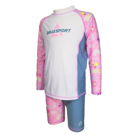 Aquasport Sun Protection Long Sleeve 2 pcs Suit