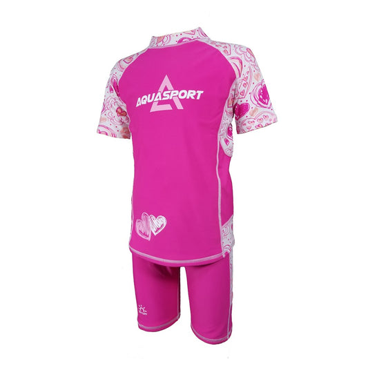 Aquasport Sun Protection Short Sleeve 2 pcs Suit