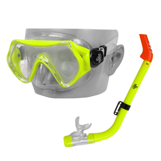 GOMA Kids Diving Goggles with Straw Set, (Semi-dry Snorkel)