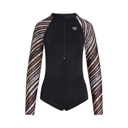 Arena Ladies Diagonal 3.0 Double Layer Long Sleeve V Leg Bodysuit