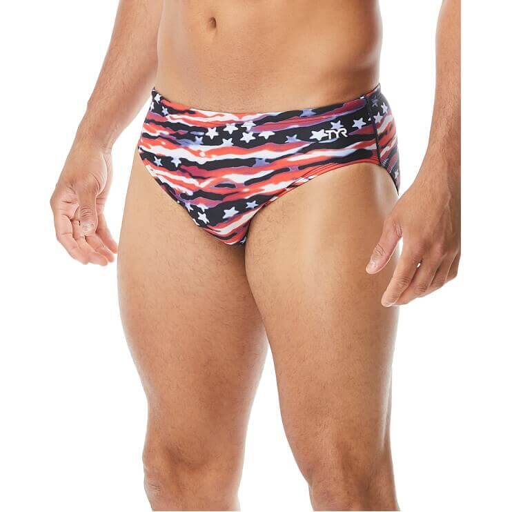 TYR Men's Swim Brief All American Racer